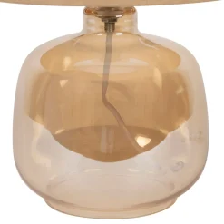 Lampe en verre et papier fumé h36cm - Celeste