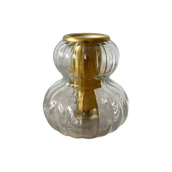 Lampe en verre fumé gris h12cm - Eli