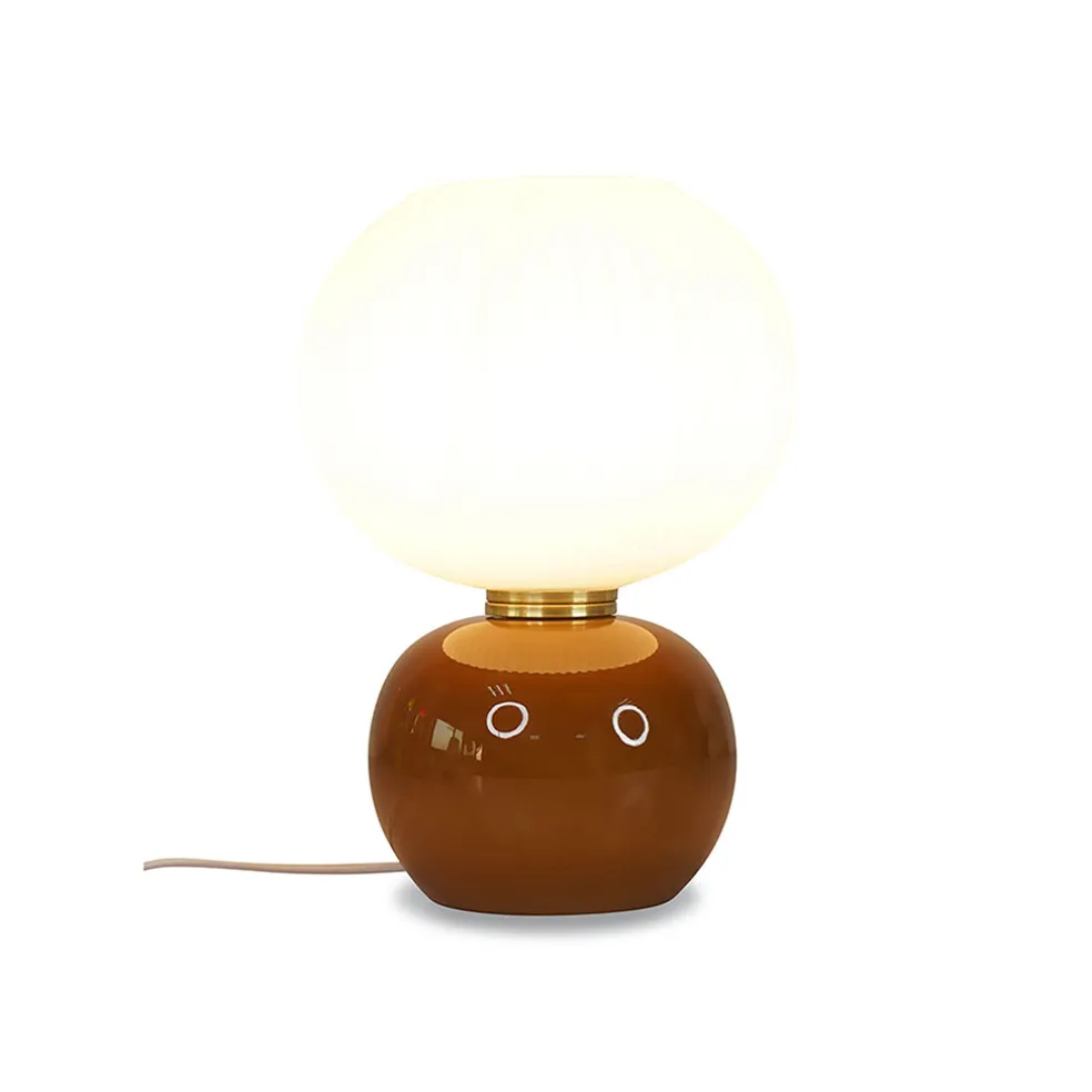 Lampe en verre marron h28cm - Adonis