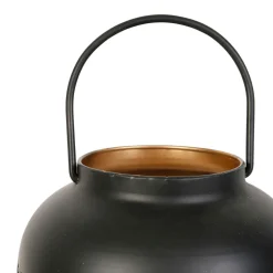 Lampe lanterne en fer H32.5cm noir - Panellia