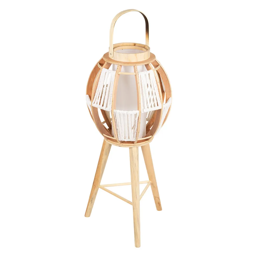 Lampe lanterne sur pied naturelle H82cm - Cordey