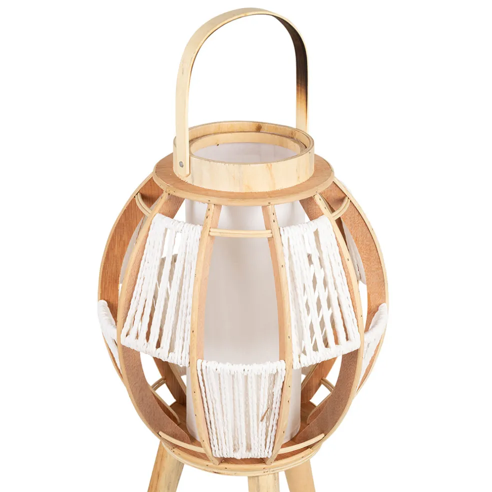 Lampe lanterne sur pied naturelle H82cm - Cordey