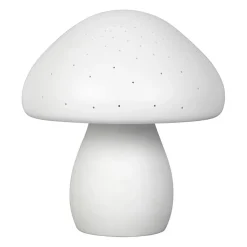 Lampe led champignon en porcelaine blanc h22cm - Champignon