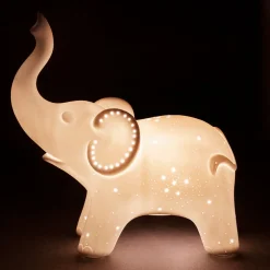 Lampe led elephant blanc