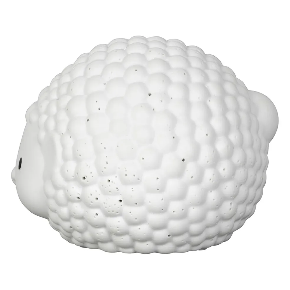 Lampe led hérisson en porcelaine blanc h12cm - Hérisson