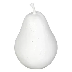 Lampe led poire en porcelaine blanc h24cm - Poire