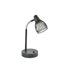 Lampe métal abat-jour filaire noir