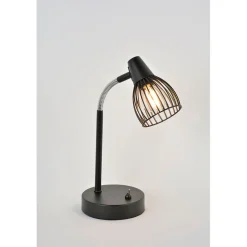 Lampe métal abat-jour filaire noir