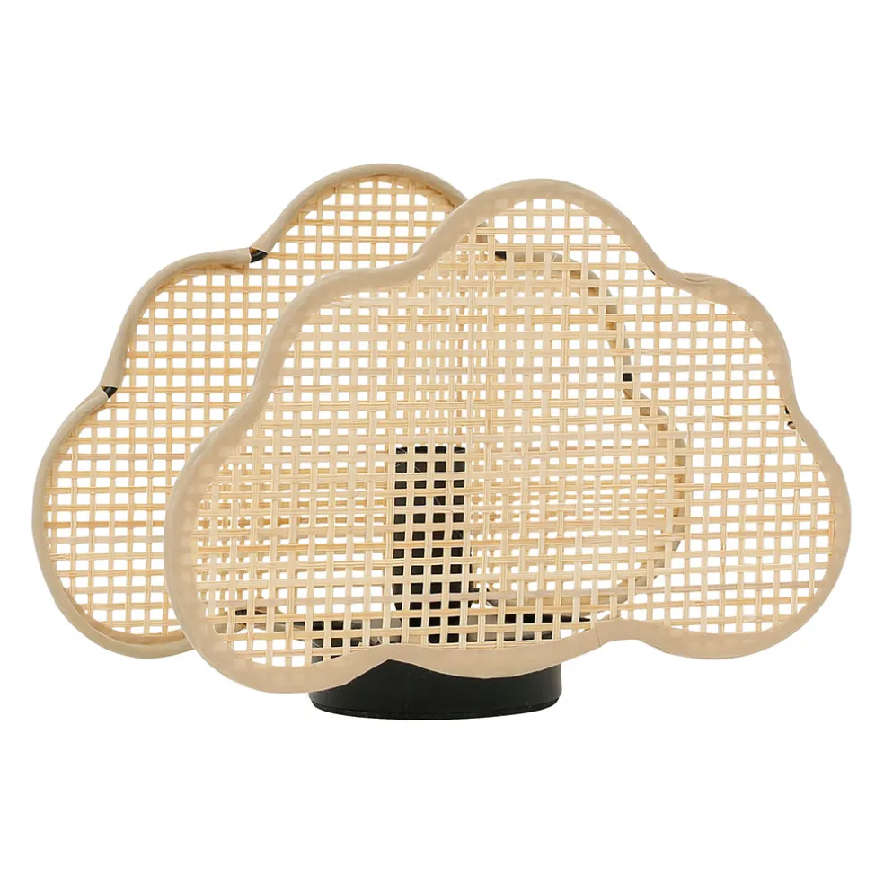 Lampe nuage en bambou et fer h16.5cm - Songes