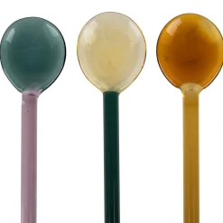 Lot de 4 agitateurs en verre borosilicate multicolore h12.5cm - Funny