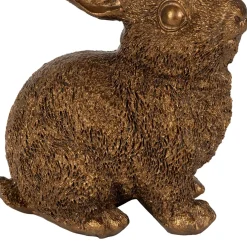 Lot de 2 bougeoirs lapin en poudre de pierre et fer mordoré - Floreal