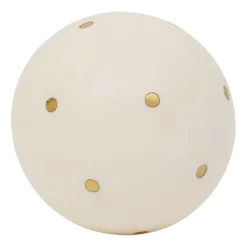 Lot de 6 boules décoratives en résine brun et ivoire d10cm - Karumba