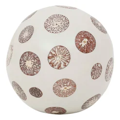 Lot de 6 boules décoratives en résine ivoire et brun - Yumbe