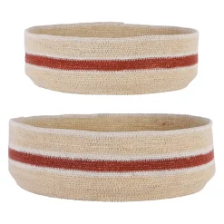 Lot de 2 corbeilles en jonc de mer brique - Sumatra