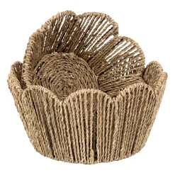 Lot de 2 corbeilles en jonc de mer naturel - Chaumière