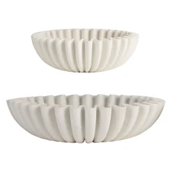 Lot de 2 coupes en résine écru - Romancero