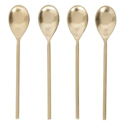 Lot de 4 cuillères à café en inox doré - Gourmet