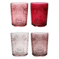 Lot de 4 gobelets en verre rose 35cl - Starla