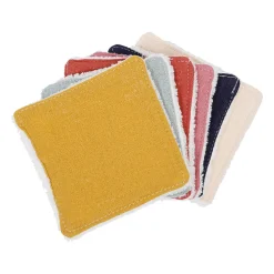 Lot de 6 lingettes ecolo petit modele scintillant multicolore