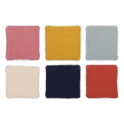 Lot de 6 lingettes ecolo petit modele scintillant multicolore
