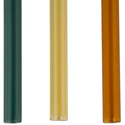 Lot de 4 pailles en verre borosilicate multicolore h14cm - Funny