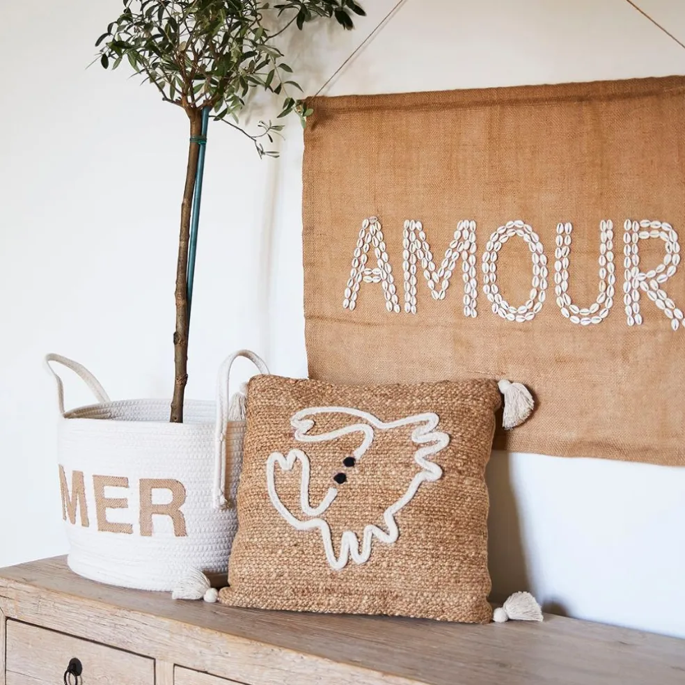 Lot de 2 paniers en coton et jute écru - Eté A La Mer