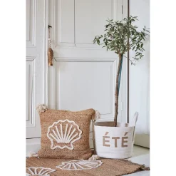 Lot de 2 paniers en coton et jute écru - Eté A La Mer