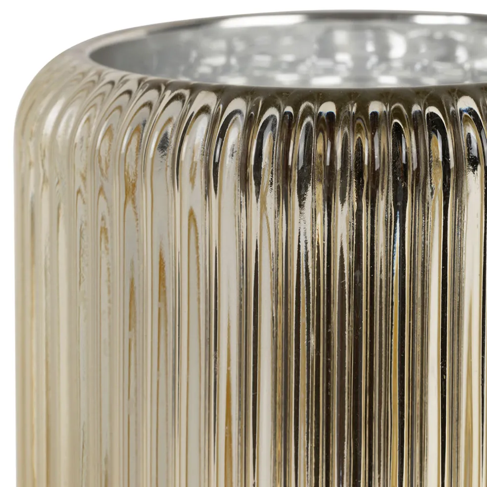 Lot de 3 photophore en verre multicolore - Prisca