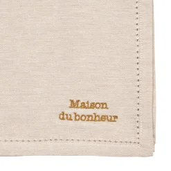 Lot de 4 serviettes de table en coton 45x45cm - Famille