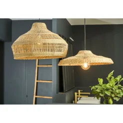 Lot de 2 suspensions en jonc de mer non électrifiées d58/d42cm - Cordlacy