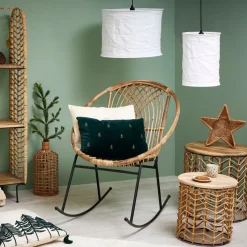 Lot de 2 suspensions en lin ecru h35cm non électrique - Noho