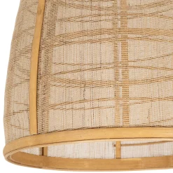 Lot de 2 suspensions en lin et bambou naturel non électrifiée - Plaka