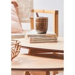 Lot de 2 table basse en chêne naturel - Becka