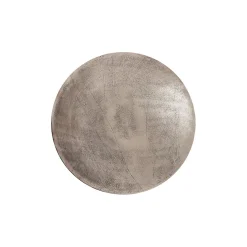 Lot de 2 table gigogne en aluminium et fer argenté - Felia