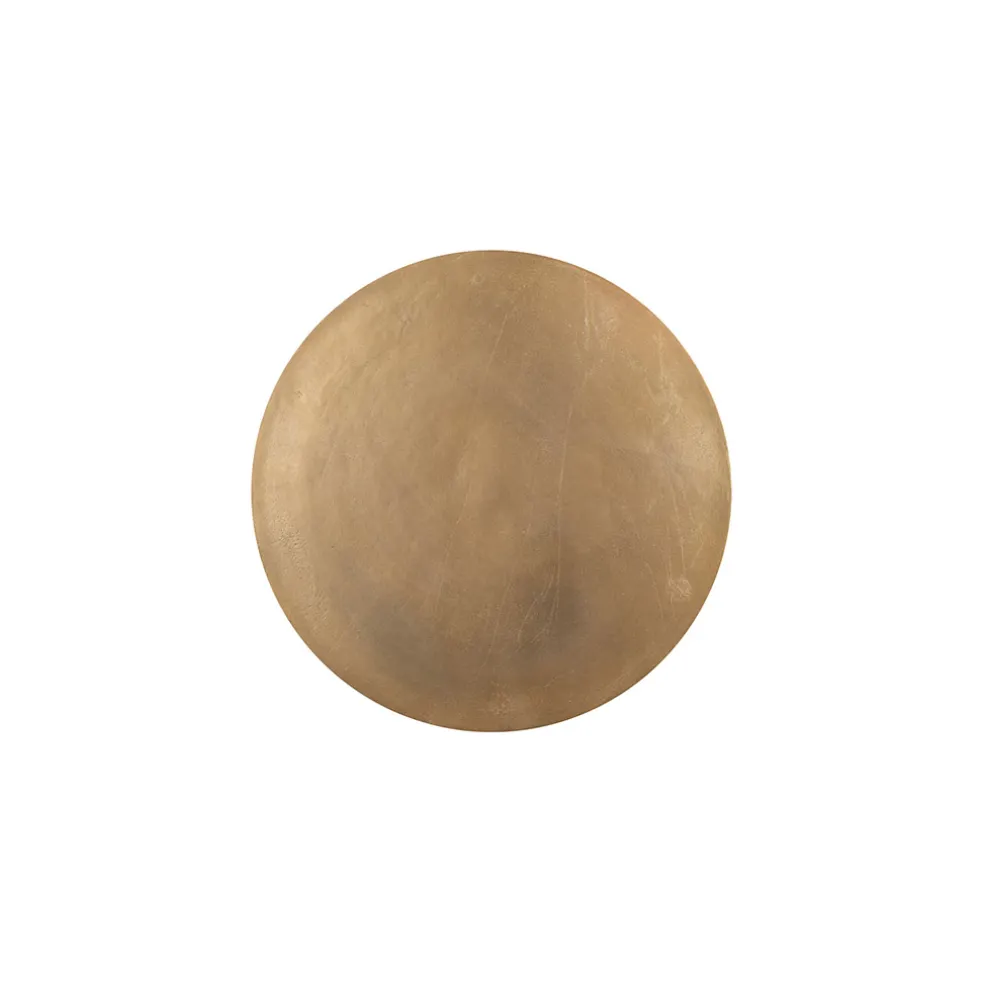 Lot de 2 table gigogne en aluminium et fer doré - Felia