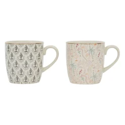 Lot de 2 tasses en céramique multicolore 30cl - Tulum