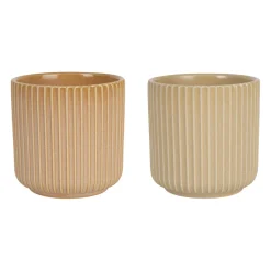 Lot de 2 tasses en grès nude 17cl - Sweet Leaves