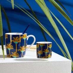 Lot de 4 tasses en porcelaine multicolore 35cl - Mocoa