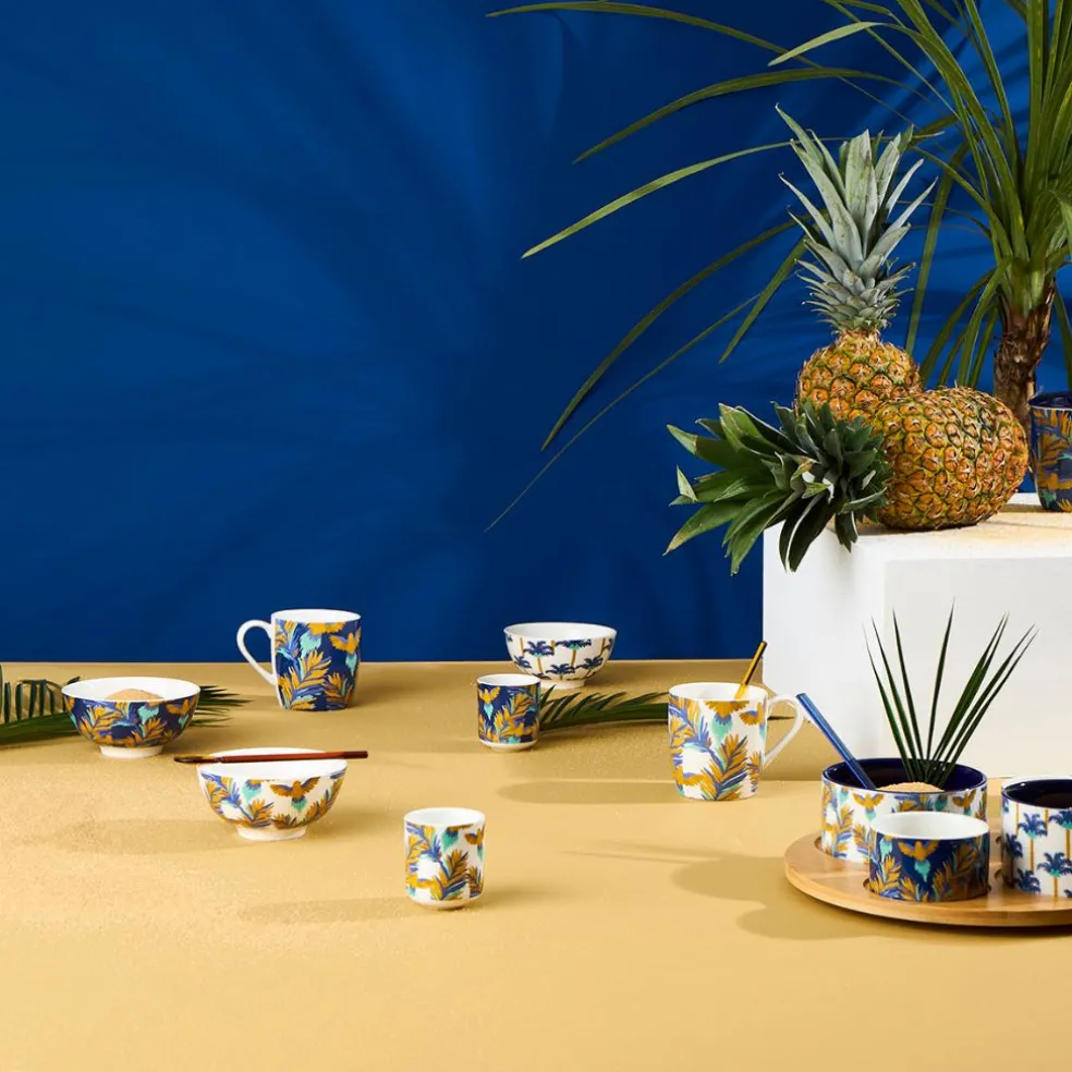 Lot de 4 tasses en porcelaine multicolore 35cl - Mocoa