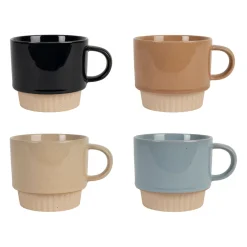 Lot de 4 tasses multicolore 37cl - Ekume