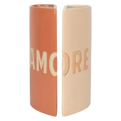 Lot de 2 vases en grès nude 13x6.5xh24cm - Funny