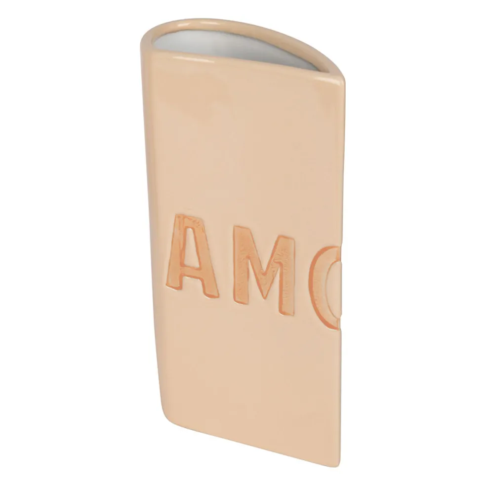 Lot de 2 vases en grès nude 13x6.5xh24cm - Funny