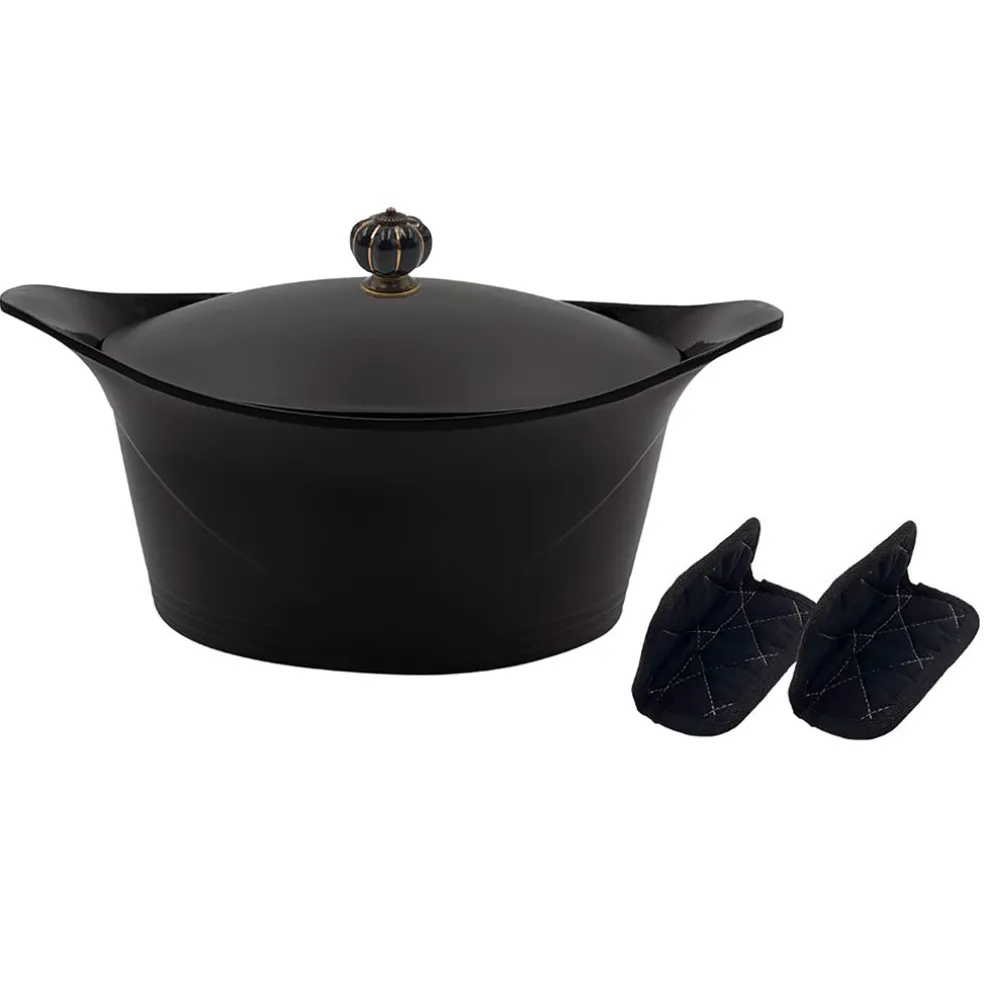 L'incroyable Cocotte graphite d24cm avec poignée couronne