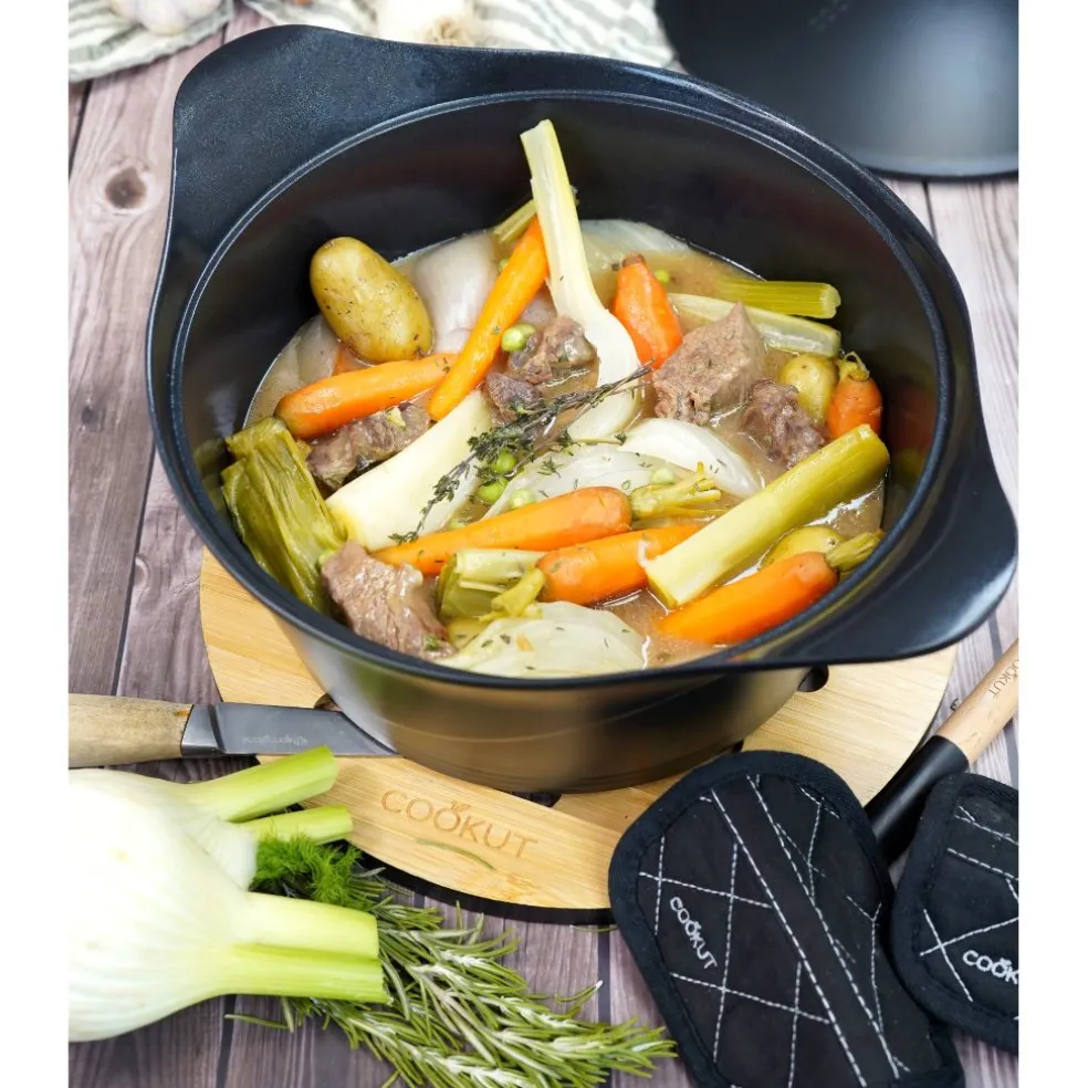 L'incroyable Cocotte graphite d24cm avec poignée couronne