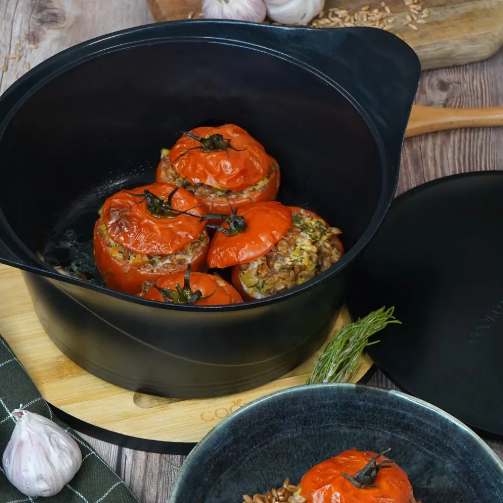 L'incroyable Cocotte graphite d24cm avec poignée couronne