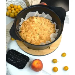 L'incroyable Cocotte graphite d24cm avec poignée couronne