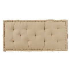 Matelas capitonné chambray beige en coton