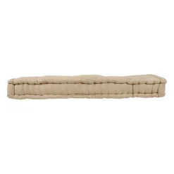 Matelas capitonné chambray beige en coton