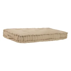 Matelas capitonné chambray beige en coton