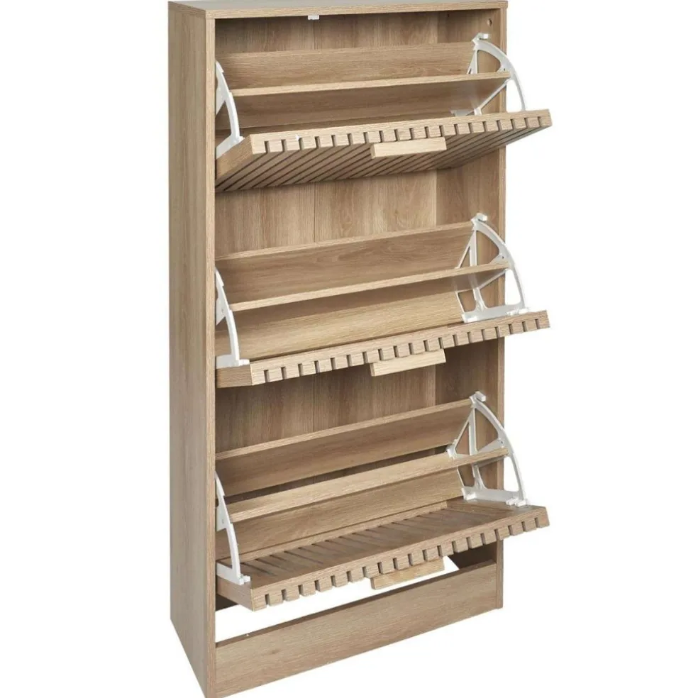 Meuble à chaussures 3 portes H113cm - Kara